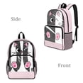 thumbnail image 2 of SEANATIVE Kids See Through Backpack Clear Transparent Bag School Bookbag Stylish Daypack PVC Rucksacks for Elementary Middle High School Student, Cute Cat Pattern Pink, 2 of 7