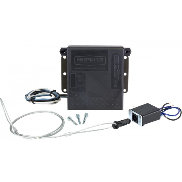 Hopkins MFG Kit de Système de Remorque 20099 Breakaway Engager; pour Capacité 1-2 Axes; Batterie 5 Ampères; Compteur de Batterie LED Intégré; avec Boîtier/batterie/chargeur Interrupteur 7 Pouces et Matériel