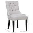 thumbnail image 3 of Costaelm Bellmount Fabric Wingback Tufted Dining Chair, Light Gray (Set of 1), 3 of 10