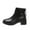 Women Black Shoes, variant on Tuphregyow Women's Vintage Western Style Leather Calf Boots with Hidden Wedge Heel and Zipper Fastening White 35