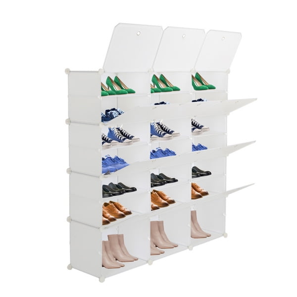 Shoe Rack Organizer 12 Cube Bookcase with Door DIY Cubicle