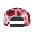 thumbnail image 4 of Daiia Rose print Flat Bill Hats Flat Brim Trucker Cap Baseball Cap Adjustable Classic Low Profile Hat Unconstructed Plain Cap, 4 of 9