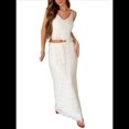 thumbnail image 1 of Conjunto de 2 Piezas para Mujer, Estilo Casual, con Falda Larga y Tirantes para Salir A la Playa. Albaricoque S, 1 of 7