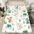 thumbnail image 2 of Homewish Cute Dragon Full Size Sheets 4-Piece for Children Kids Teens,Kawaii Animal Breathable Bed Sheets,Cartoon Stars Print Lightweight Sheet Sets,Lightweight Room Decor, 2 of 7