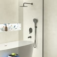 thumbnail image 6 of CASAINC 3-Spray Patterns Wall Mount Handheld Shower Head with Tub Faucet and 10 in. Shower Head 1.8 in Matte Black, 6 of 10