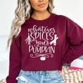 thumbnail image 3 of Whatever Spices Your Pumpkin Thanksgiving Sweatshirt, Cute Thanksgiving Shirt, Fall Clothing, Thankful Family Shirts, 3 of 6