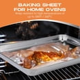 thumbnail image 4 of 12 Pcs Metal Serving Trays for Food,Baking Sheet Pan Stainless Steel Small Nonstick Cookie Sheet Set Quarter Baking Pan,Toaster Oven and Dishwasher Safe(10 x 8 x 1 Inch), 4 of 10