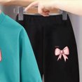 thumbnail image 5 of NOLDARES Baby Toddler Kids Girls 2pcs Clothes Set Long Sleeve Crewneck Sweatshirt and Elastic Waist Pants Print Fall Winter Outfits Clothing(Mint Green,7-8 Y), 5 of 5