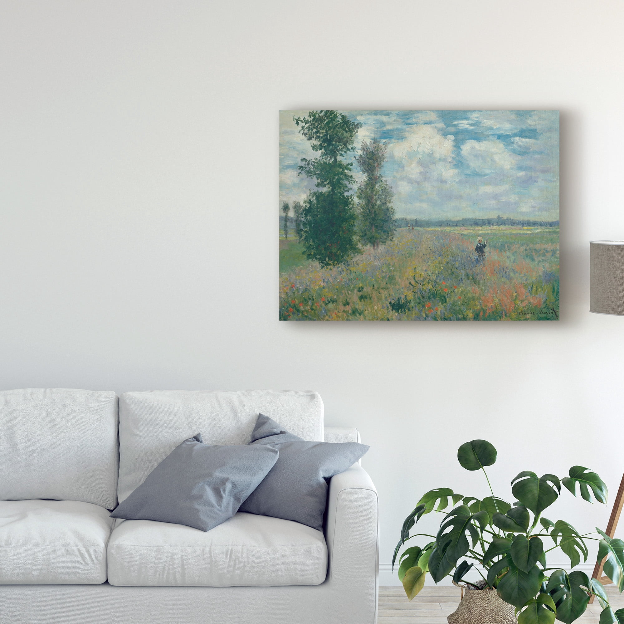 Trademark Fine Art 'Poppy Fields near Argenteuil' Canvas Art by Claude O. Monet