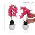 thumbnail image 2 of Bornbridge Artificial Potted  Orchid - Single - Hot Pink - Large, 2 of 5