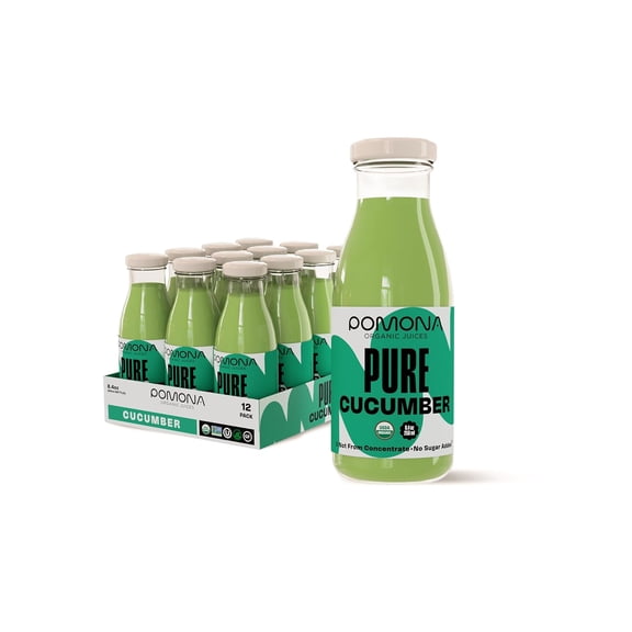 Pomona Organic Juices Cucumber Juice, 8.4 oz, 12 Pack