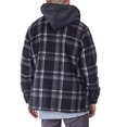 thumbnail image 5 of Visive Flannel Jackets For Men Big And Tall Zip Up Hoodie upto size 5XL, 5 of 9