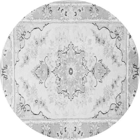 Ahgly Company Indoor Round Persian Gray Traditional Area Rugs, 3' Round