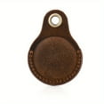 thumbnail image 3 of Compatible AirTag keychain leather case for Apple AirTag. Anti-lost secure keychain, for pet collars, luggage, and travel. Scratch-resistant protective weather tag keychain., 3 of 8