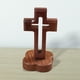 thumbnail image 3 of Estatua de cruz de madera decorativa tallada a mano artesanías religiosas colección ornamento crucifijo estatuilla para mesa boda sala de base Sunnimix Estatuas de crucifijo, 3 of 8