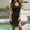 Black, variant on Womens Mesh Swimsuit Cover Up Dress Sleeveless Sheer Beach Dress See Through Bathing Suit Coverup Summer Mini Dress