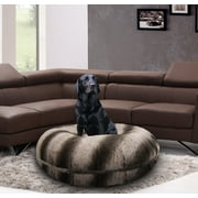 Angle View: Bessie and Barnie Signature Frosted Glacier Luxury Extra Plush Faux Fur Bagel Pet/ Dog Bed