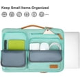 thumbnail image 5 of MOSISO Laptop Sleeve Carrying Case Compatible with MacBook Air 15 inch M3 M2 2024, Surface Laptop 15, HP Stream 14, 360 Protective Computer Handbag Briefcase with Handle, Aqua Green, 5 of 6