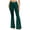 Green, variant on Womens Yoga Leggings Plain Trendy Skinny Flared Yoga Pants Stretch Elastic High Rise Full Length Leggings Solid Leggings for Lady Tiktok Trend Items Beach Blue