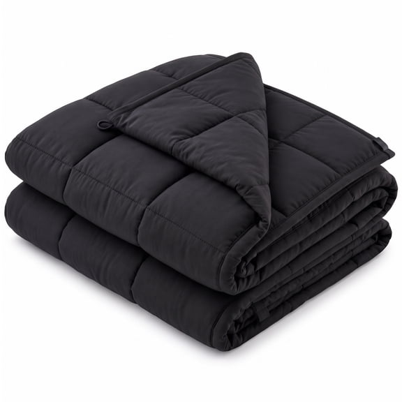 Edx Weighted Blanket for Adult, 20 lbs, 60.2" x 80.2" Queen Size, Cooling Breathable, Black