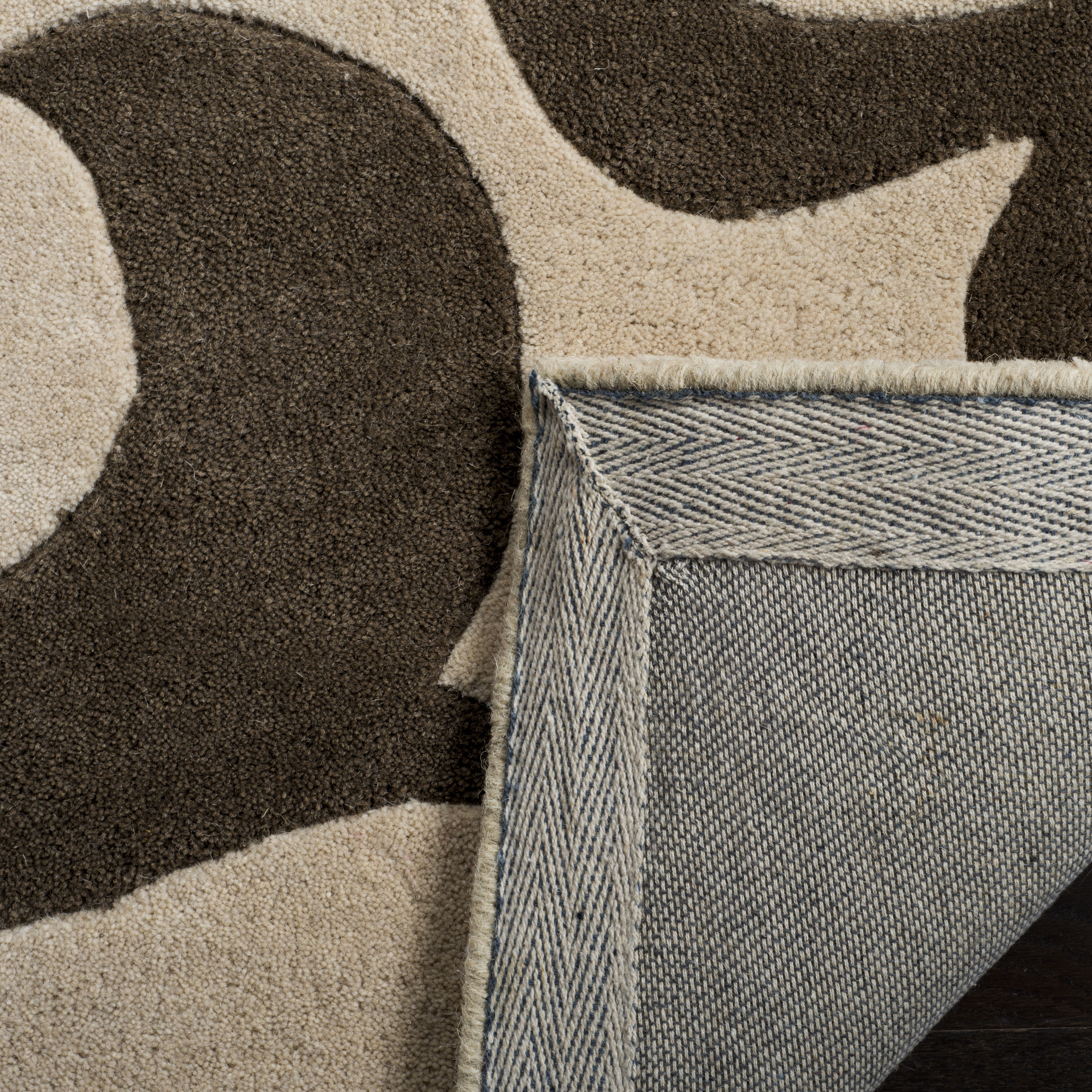 SAFAVIEH Martha Stewart Barcelona Floral Wool Area Rug, Molasses, 8' x 10'