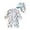 00-Blue41, variant on Byoo Toddler Boy Printed Swimwear Tropical Tree Graphic Rash Guard Hat Kids Swim Set,White