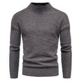 thumbnail image 5 of Fall Shirts for Men Casual Half High Neck Knitwear Long Sleeve Pullover Sweater Top Base Coat, 5 of 5