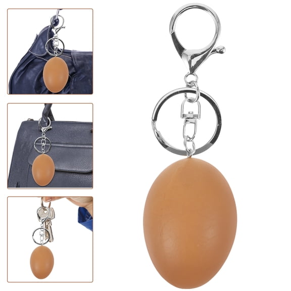 Hemobllo Keychain Pendant Bag Keyring Egg Keychain Ivory 1Pcs