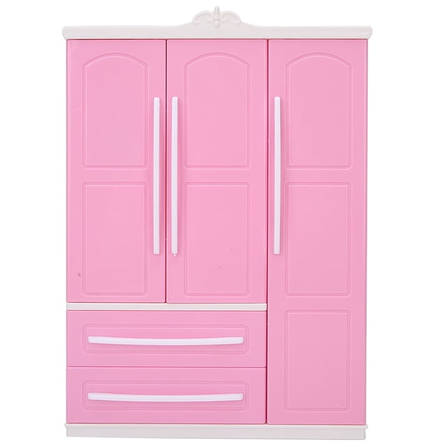Armario de casa de muñecas con puerta, armario de casa de muñecas de 3 puertas, armario de casa de muñecas, accesorios para casa de muñecas, los mejores de su clase