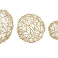 thumbnail image 6 of CosmoLiving by Cosmopolitan Contemporary Metal Round Decorative Sculptures, Set of 3, 4", 6", 8"D, Gold Finish, 6 of 11