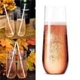 thumbnail image 4 of Wweixi Plastic Champagne Glass Transparent Cup Simple-Shape Wine Drinking Utensil Exquisite Large Capacity Drinks Cups, 4 of 6