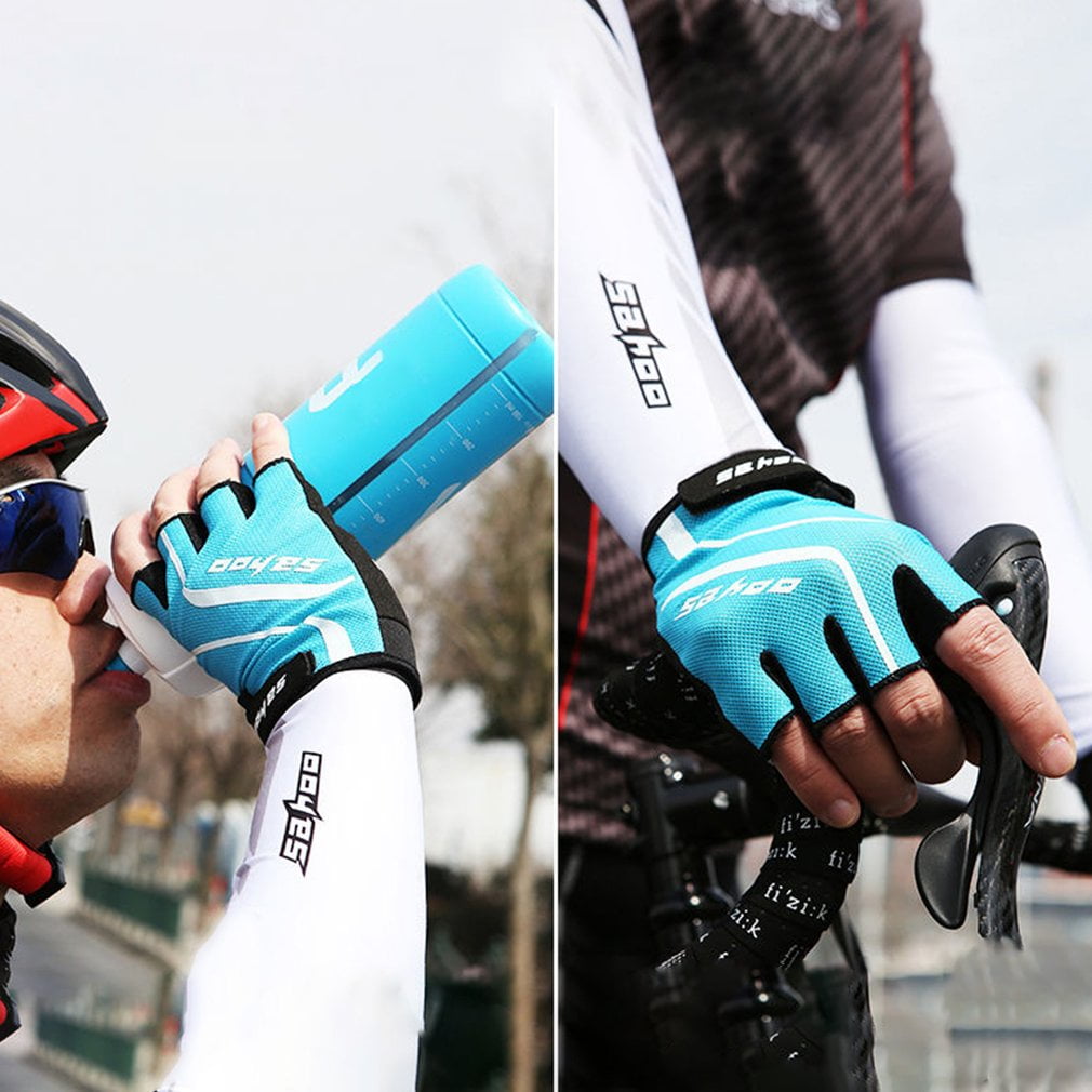 Half Finger Bike Gloves Shockproof Breathable MTB Mountain Bicycle