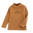thumbnail image 2 of Thetops Big Girls' Cotton Turtleneck - Long Sleeve, Soft Breathable, Everyday & Layering Use - 9T, Coffee, 2 of 3