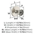 thumbnail image 4 of Amerock Loop 1-3/16 inch (30mm) Diameter Satin Nickel Cabinet Knob - 10 Pack, 4 of 5