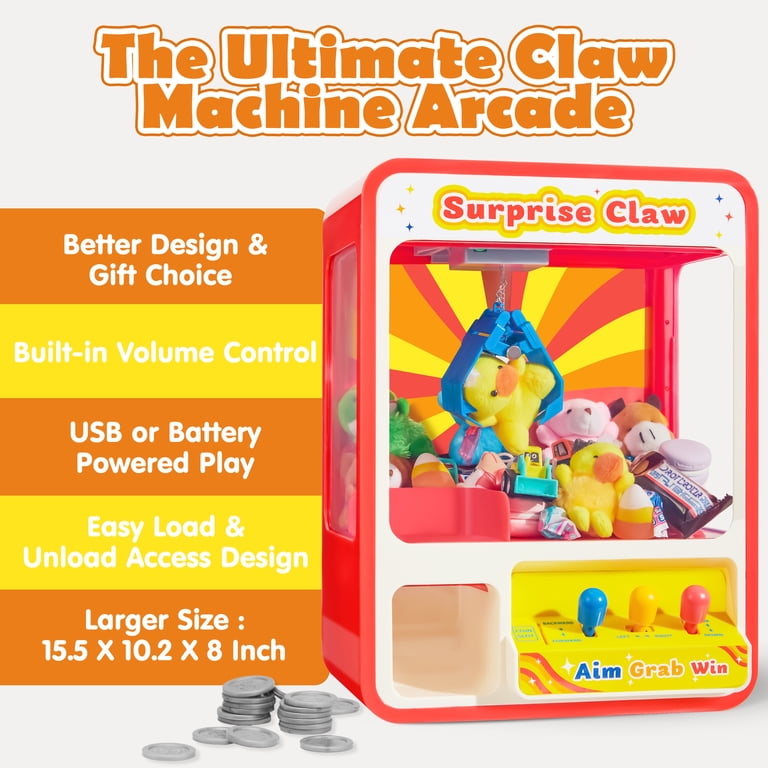 Joyfy Claw Machine Toy, US, Red, LED Light and Sound - Walmart.com