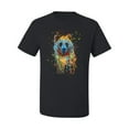 thumbnail image 2 of Bear Painting Splatter Abstract Art Animal Lover Men's Graphic T-Shirt, Black, Small, 2 of 3