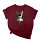 thumbnail image 1 of Tops de Cuello Alto para las Mujeres Amante Impreso Camiseta Cuello Redondo Manga Corta, Poliéster Spandex, 1 of 7