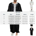 thumbnail image 3 of Muslim Robe for Men Arab Long Sleeve Embroidered Kaftan Islamic Arabic Abaya Thobe Ramadan Middle East Islamic Cloth Shirt Gown, 3 of 6