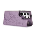 thumbnail image 4 of Allytech Wallet Case for Galaxy S24 Ultra, Floral Butterfly Embossed Slim Fit Cards Holder Stand Shockproof Anti-Scratch Bumper Wallet Case Cover for Samsung Galaxy S24 Ultra - Purple, 4 of 7