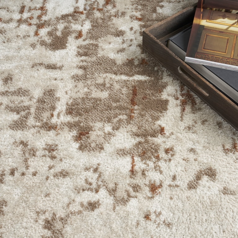 Nourison Concerto Abstract Ivory Rust 10' x 14' Area Rug (10x14