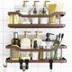 thumbnail image 1 of Shower Caddy, 2-Pack Adhesive Shower Organizer, No Drilling Rustproof Stainless Steel Shower Shelves for Inside Shower & Bathroom Organizer, 1 of 4