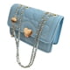 thumbnail image 4 of Bolso de hombro para mujer con hebilla de corazón, elegante y versátil bolso azul para quienes buscan estilo en verano, 4 of 8