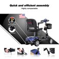 thumbnail image 5 of BTMWAY Travel Mobility Scooter, Heavy Duty Electric Scooters with 4 Anti-Tip Wheels, Compact Lightweight Mobility Scooters for Senior Adults Elderly, Foldable Mobility Scooter, Blue, 5 of 12