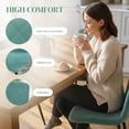 thumbnail image 4 of HOMCOM Dining Chairs Set of 4, Kitchen Chair with Metal Legs, Green, 4 of 10