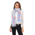 thumbnail image 2 of FORMRS Womens Scarf Winter Soft Long Big Warm Shawls Wrap Tassel Scarves, Pink Daisy, 2 of 9