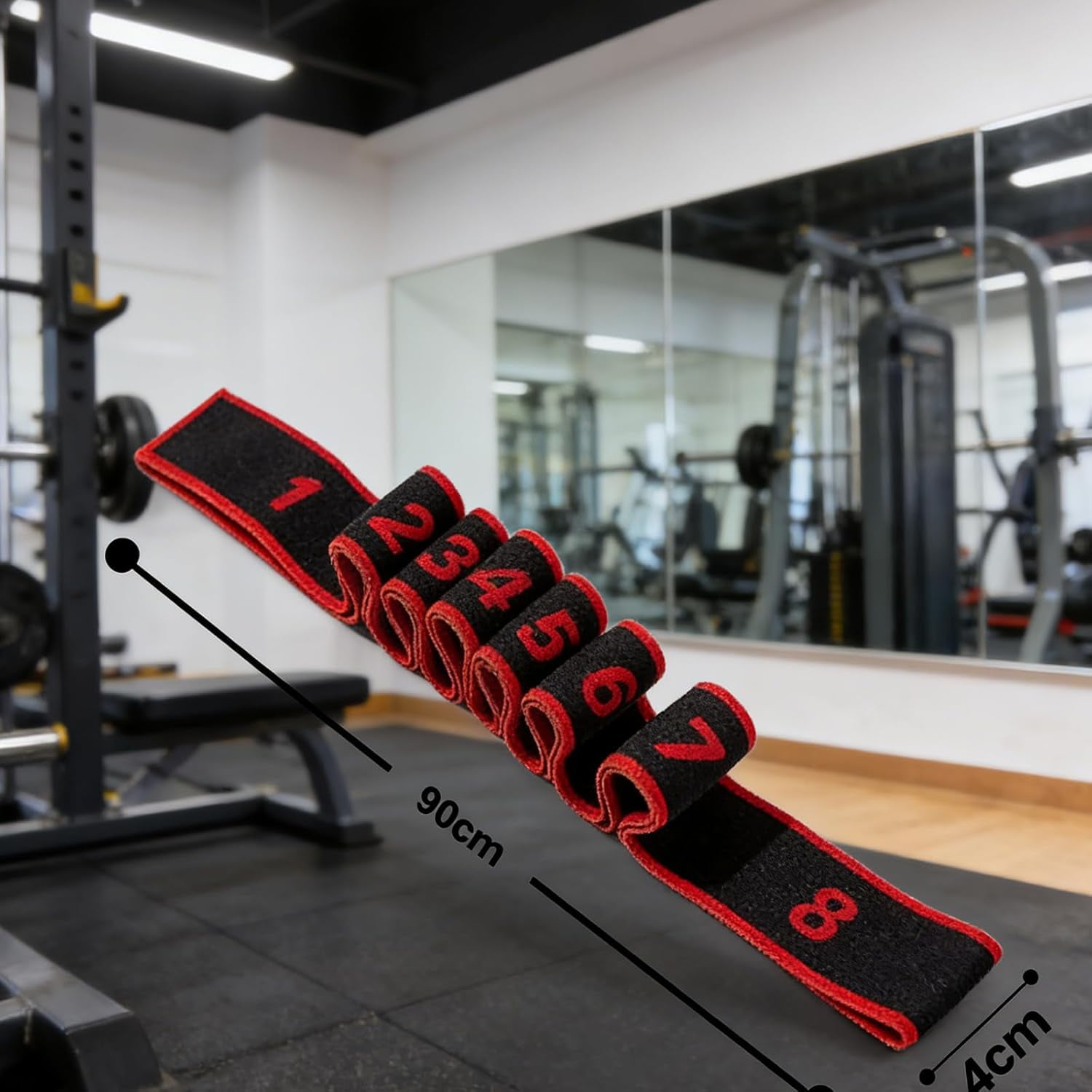 Fitness Resistance Band for Stretching and Yoga, 8/10/12-Section Numbered Resistance Band, Full Body Stretching Shaping, for Physical Dance Pilates