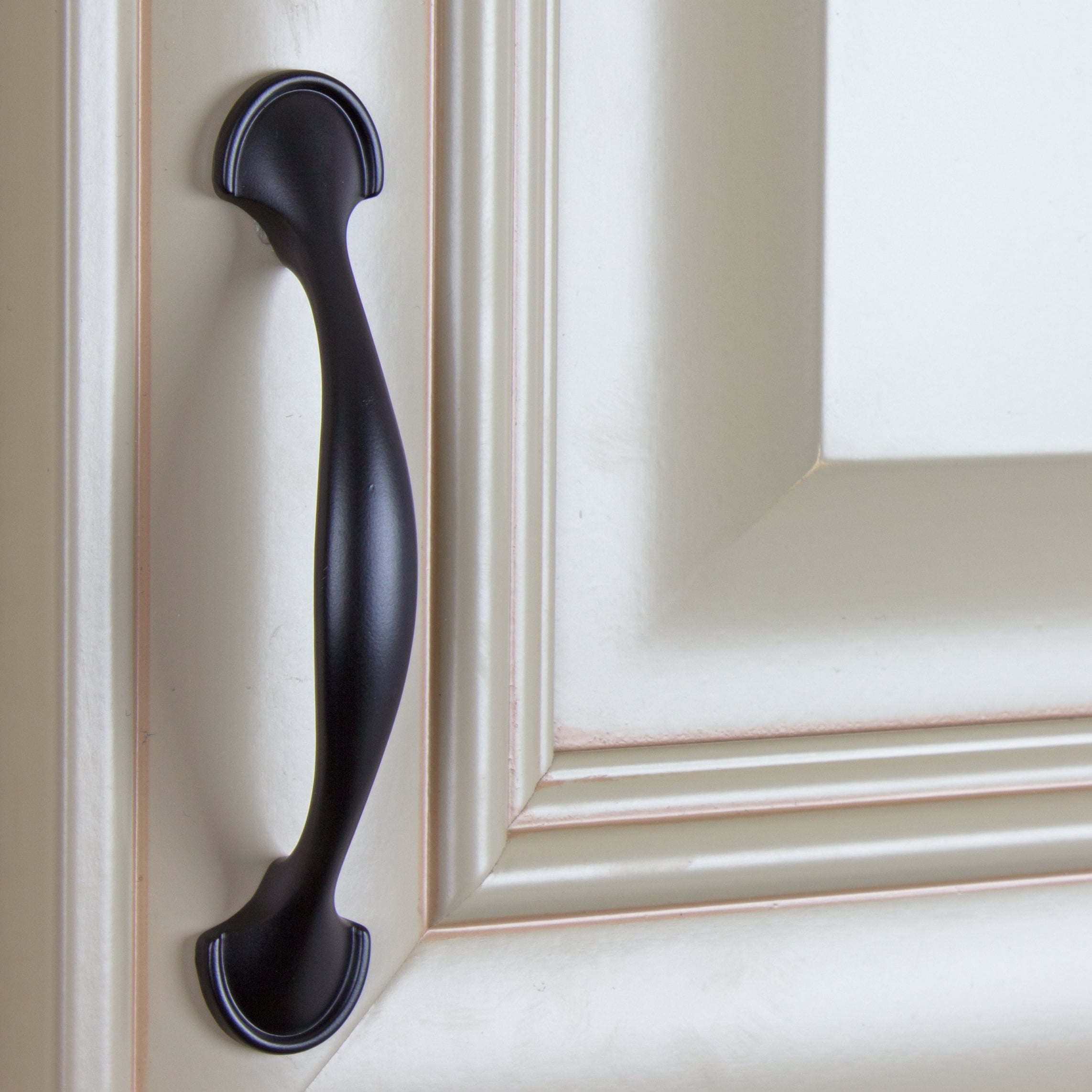 GlideRite 3 in. Center Classic Arch Pull Cabinet Hardware Handle, Matte Black, Pack of 25