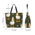 thumbnail image 4 of Wukai Mallard Ducks Wild Birds Print Reusable Grocery Bag Shopping Bags Shopping Handle Bag Suitable for Outdoor Convenient Daily Bag, 4 of 7