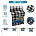 thumbnail image 6 of Christmas Blue Truck Table Runner 48 Inches Long Farmhouse Dress Scarves, Xmas Tree Bow Rustic White Black Checkered Dining Tablerunner for Coffee Table/Kitchen Island/Party Décor, 13" x 48", 6 of 8
