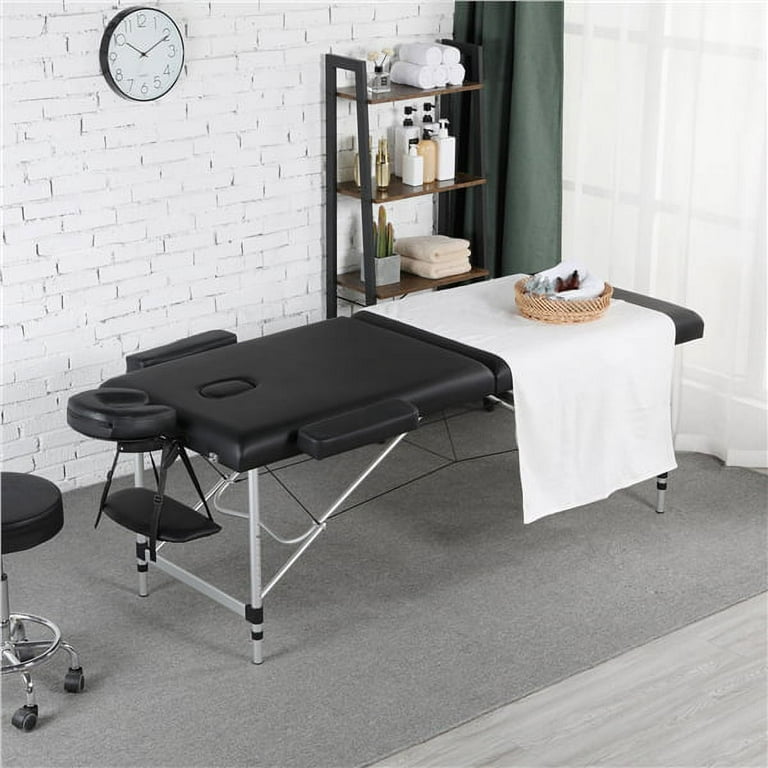 3-Section Aluminum 84 L Portable Massage Table Facial SPA Bed Tattoo w/Bolster  Pillow - 2022 New model Blue